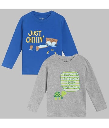 ETCHED DESIGN Pack of 1 Boys Cotton T-Shirt ( Multicolor )