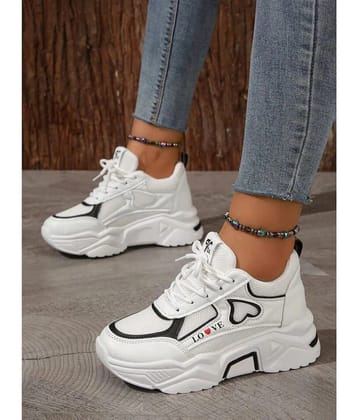 Shozie White Womens Sneakers - None
