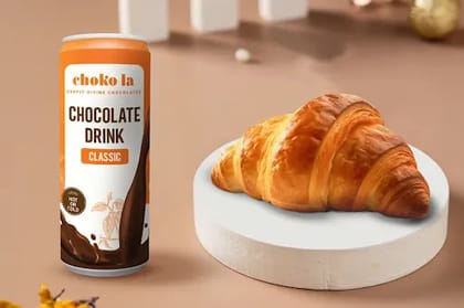 Chocolate Croissant With Beverage [Serves 1]