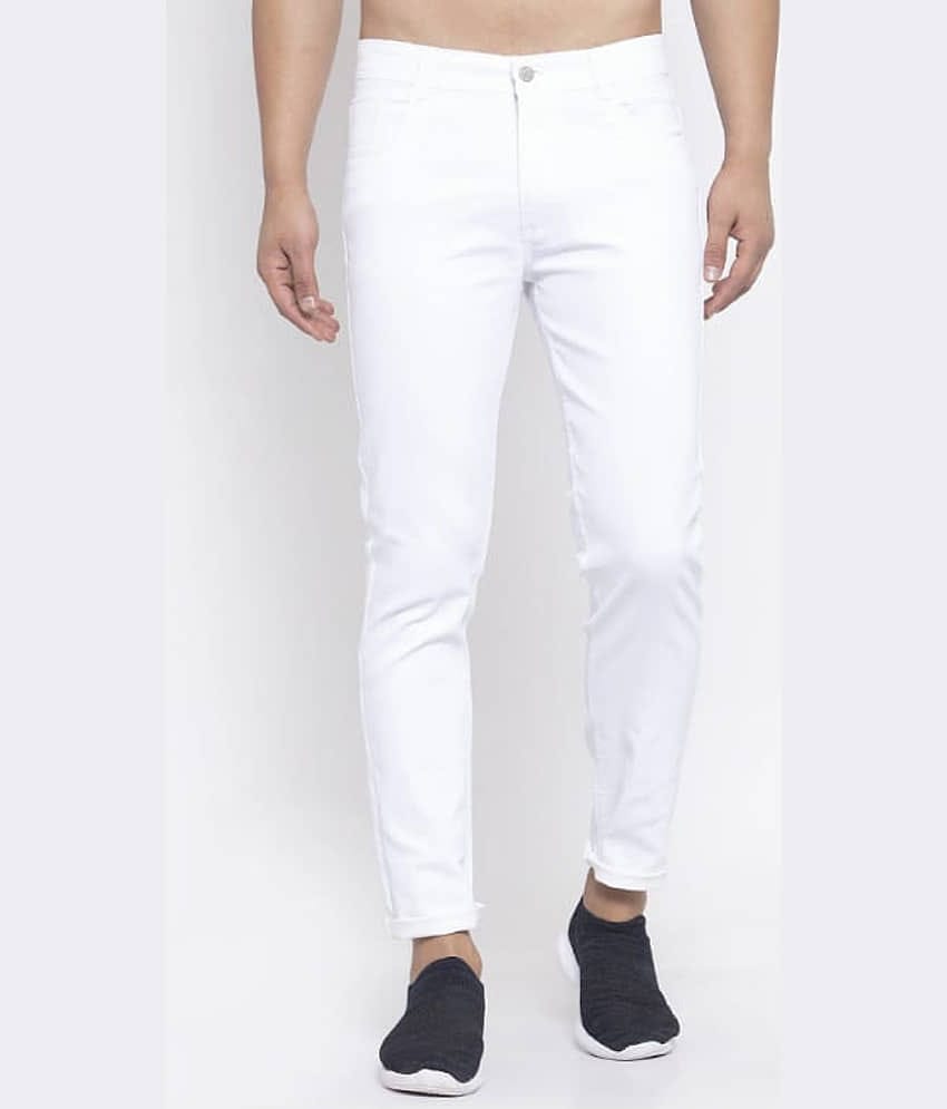 Star4well Slim Fit Solid Men's Jeans - White ( Pack of 1 )
