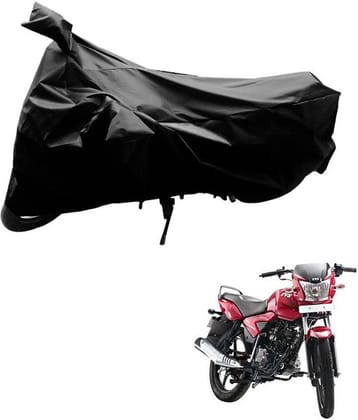 AutoRetail Dust Proof Two Wheeler Polyster Cover for TVS Jive (Mirror Pocket, Black Color)