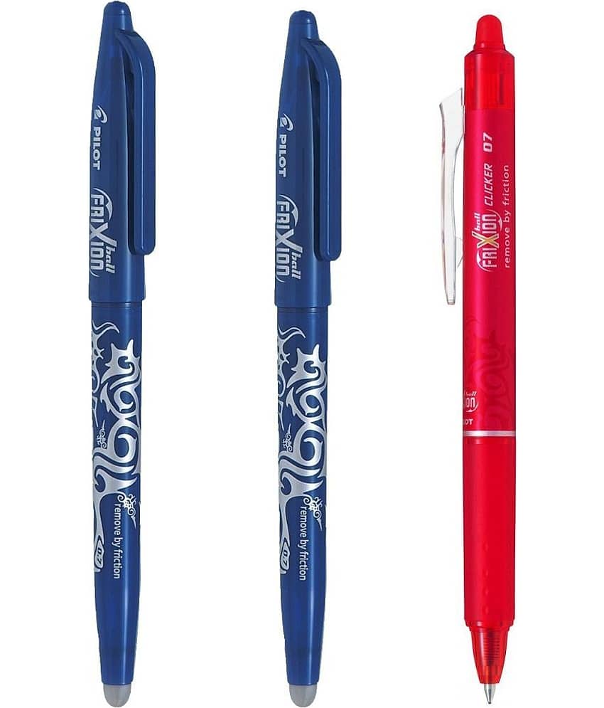 Pilot Frixion Roller Pen Blue 2 and Frixion Clicker Red 1