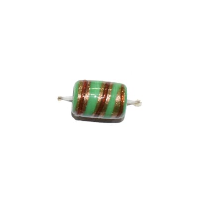 Beadwaala Handmade Fancy Lampwork Glass For Jewelry Making. (Tube) SFL-087-Per Packet 25 Pcs / 15X11 MM