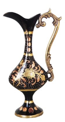 Brass Home & Garden Decorative Surahi Shape Flower Pot, Vase - 3.8*5.5*7 inch (F566 C)