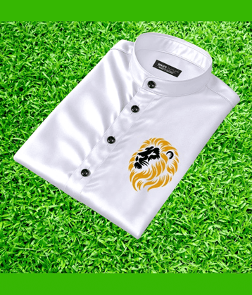 MAN'S SUITUP Satin Regular Fit Printed Full Sleeves Men's Casual Shirt - White ( Pack of 1 )