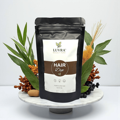 LUVRA Natural Herbal Hair Dye  100% Natural & Chemical-Free Safe Coloring Powder (100g)