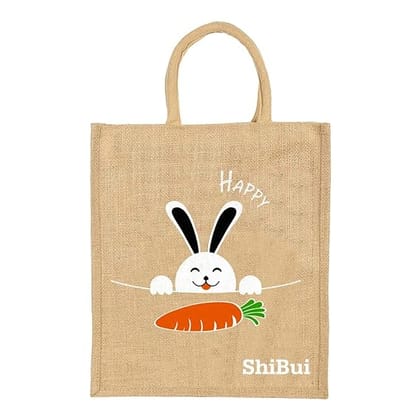 Sustainable Style & Security - Eco-Friendly Jute Lunch Bag with Zip & Reinforced Handle