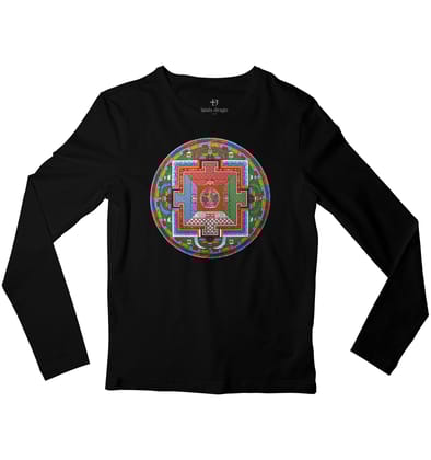 Vargmandala Full Sleeve Art T-shirt-38 - S / Black