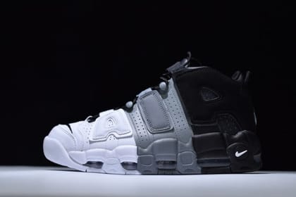 NikeAir More Uptempo Mid Basketball Shoe '96 - Black/Grey/White-Euro 41