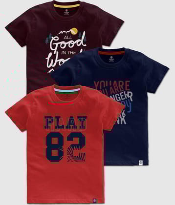 CODEZ Pack of 1 Boys Cotton T-Shirt ( Multicolor2 )