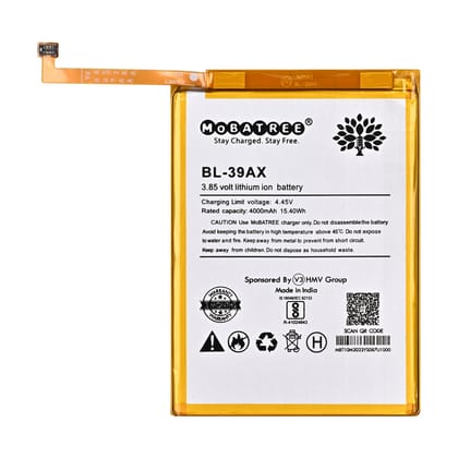 Mobatree Original Mobile Battery for Infinix Hot 4 X557 - BL39AX, 4000 mAh (6 months Guarantee)