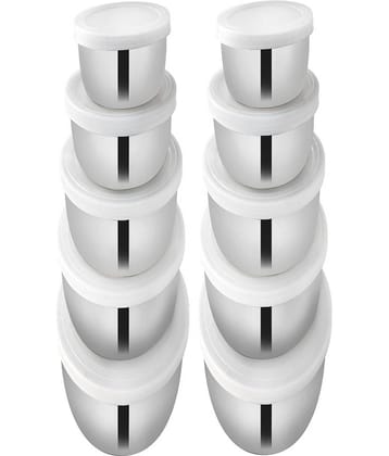 BOWLMAN Steel Food Container Set of 10 7300 mL