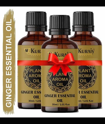 KURAIY Ginger Slimming Essential Oil Lifting Firming Hip Lift Up Fat Burner Pack of 3