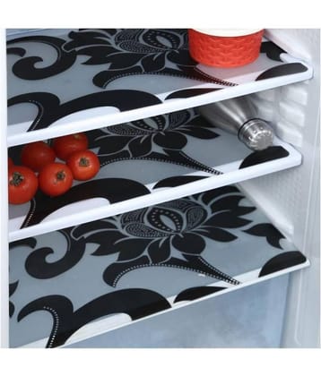 E-Retailer - Black PVC Fridge  Mats (Pack of 6)