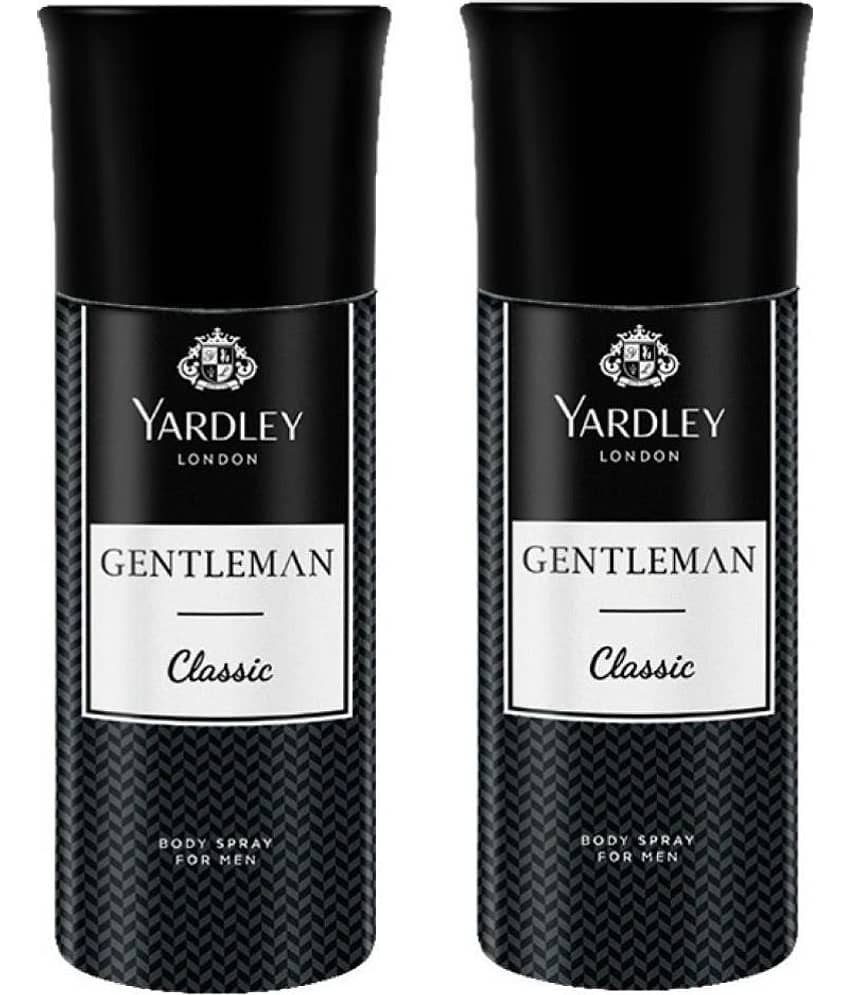 Yardley London Gentleman Classic Deo Body Spray for Men, 220ml each ,pack of 2.