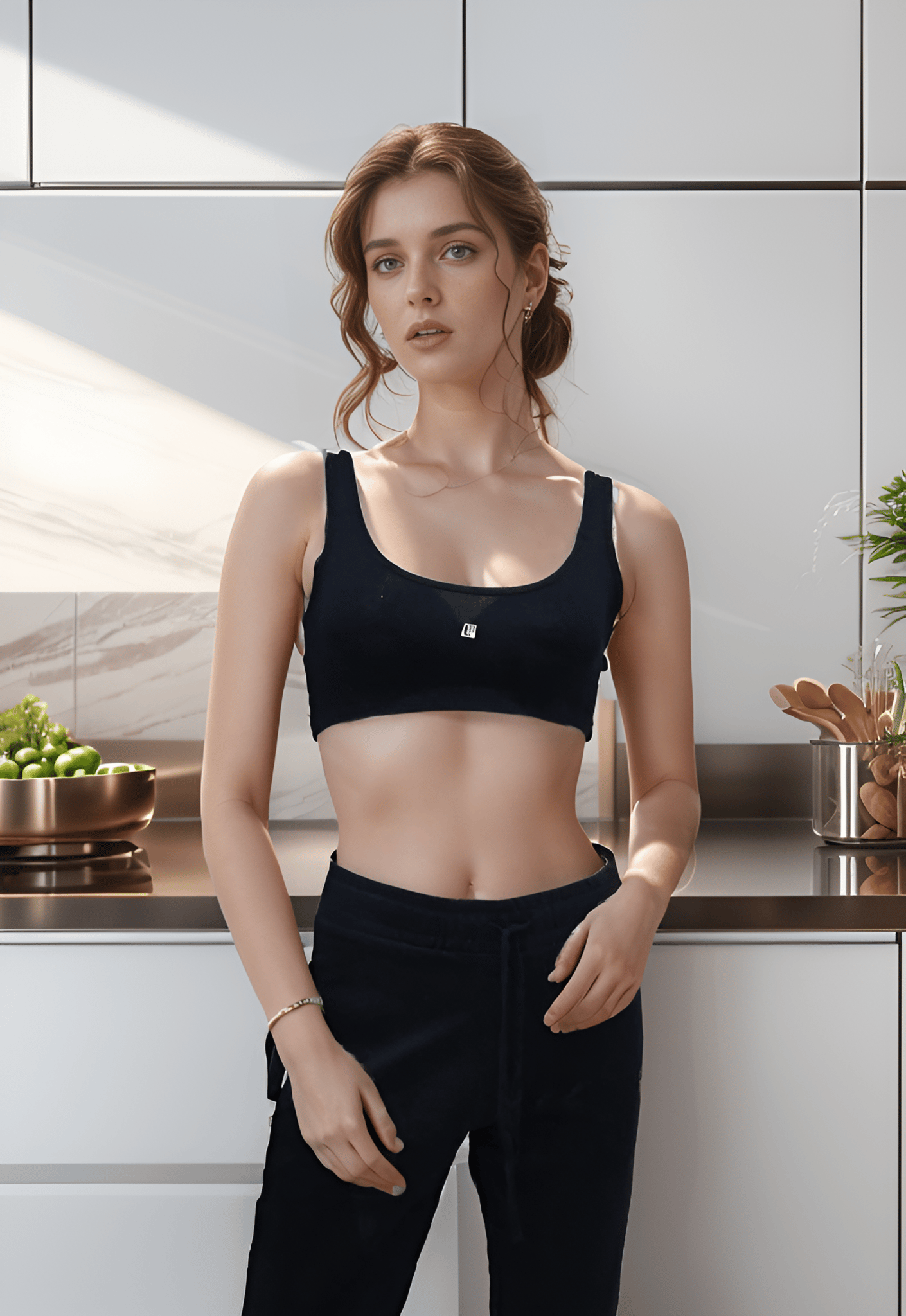 Vieviana Croptop Starters Bra|Evkitty-Black / L