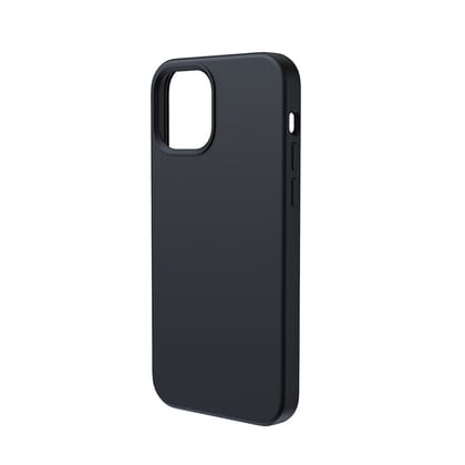 Baseus Liquid Silica Gel Magnetic Magsafe Case For iPhone 12 Models (Full Coverage Tempered Glass + Cleaning Kit) Combo Pack-Black / iPhone 12 Mini