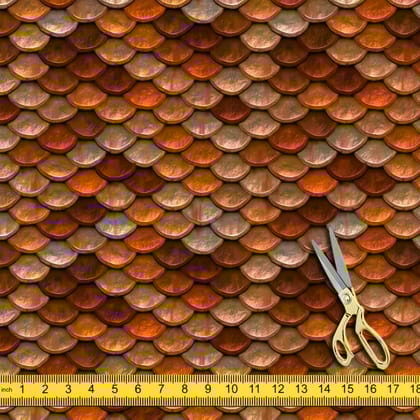 ArtzFolio Rusted Body Armor Upholstery Fabric | Art & Craft Dress Material-Cotton Canvas; Width 1.5metre (58inch) / Length 1metre (40inch / 102cms)