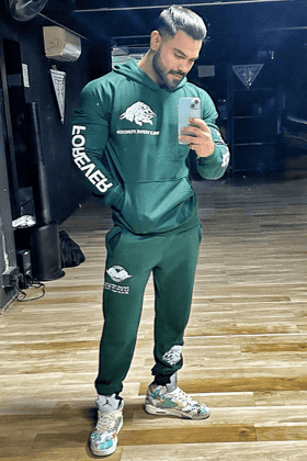 Wild Verve Forever Fiery Bull Streetwear Green Coord (GREEN)-S