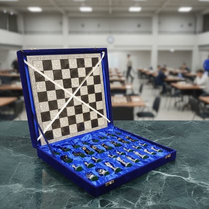 Brass Chess Premium Set | Home Decor Game, Height : 3.8 Inch (BSMAS363 C)