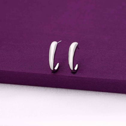 Sterling Simplicity Silver Hoops Earrings-None / Silver