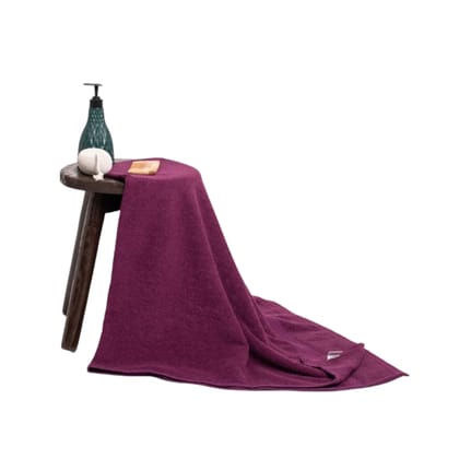 Furnofy Cotton 450 GSM Bath Towel Purple (Pack Of 1)
