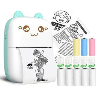 Digimate Mini Thermal Printer Inkless Bluetooth Pocket Printer for Prints Picture List Memo Receipt Tags Barcode Labels