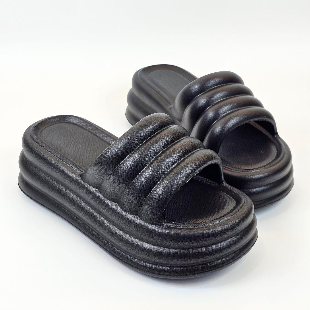 Black Bouncy Platform Heel-38-39