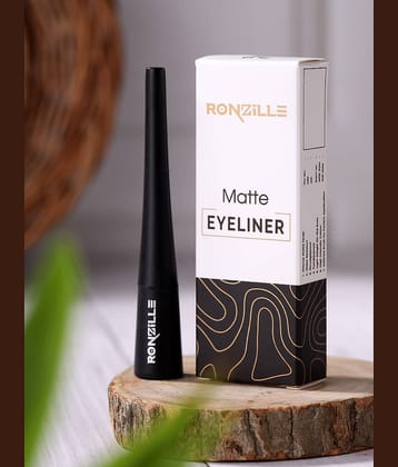 Ronzille Black Matte Eye Liner Liquid ( Pack of 1 )