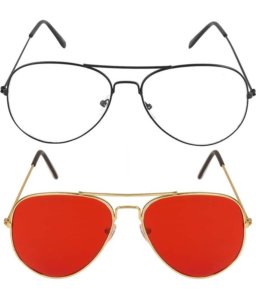 Kanny Devis - Gold Pilot Sunglasses ( Pack of 2 )