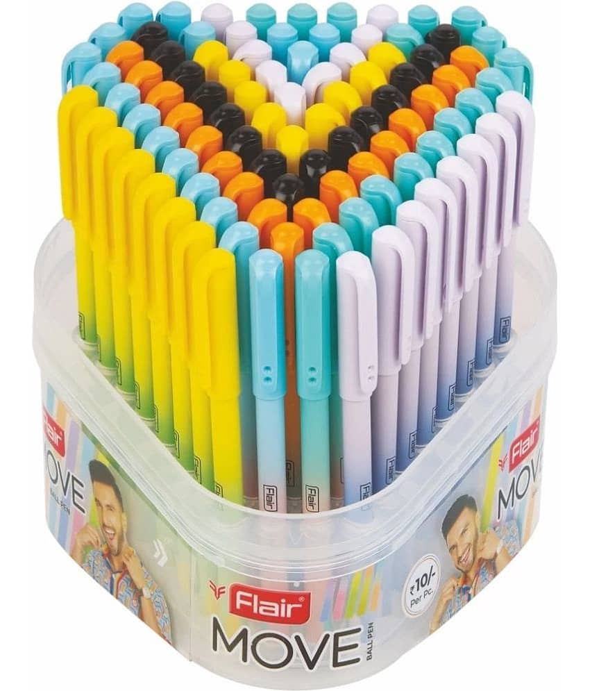 Flair Move Ball Pen 100Pcs Stand - Mixed Color