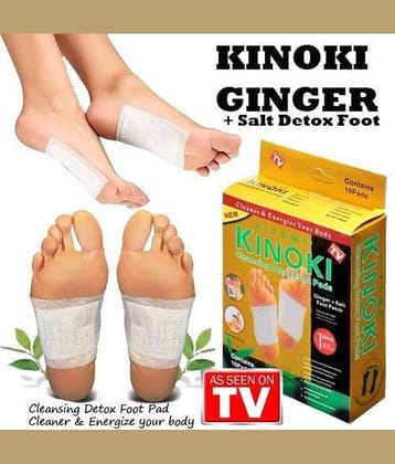 Kinoki - Kinoki Cleansing Detox Foot Patches 10 Adhesive Pads Kit Natural Unwanted Toxins Remover (Free Size)