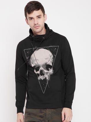 18-TRIANGLE-SKULL-L / Black