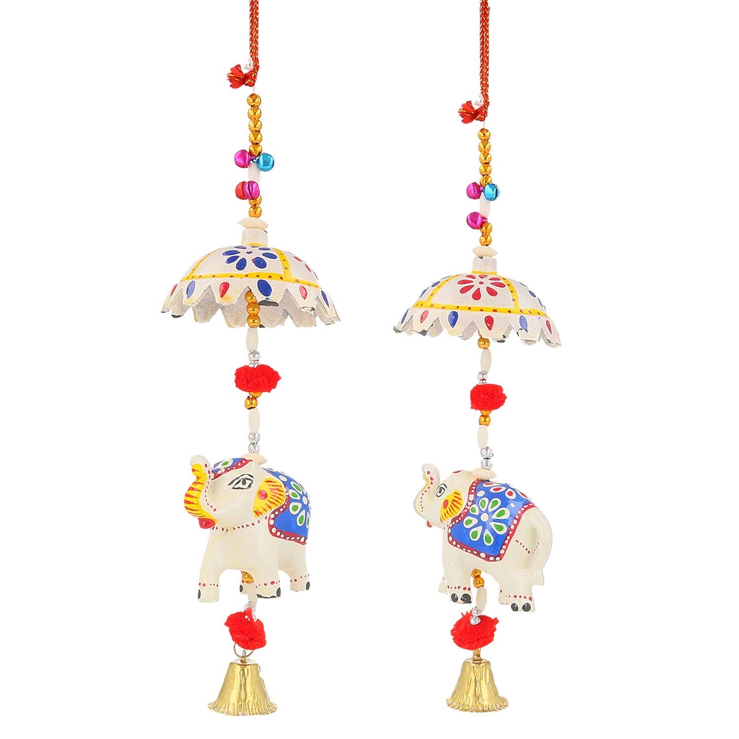 DreamKraft Paper Mache Door Hanging (48 cm, White)