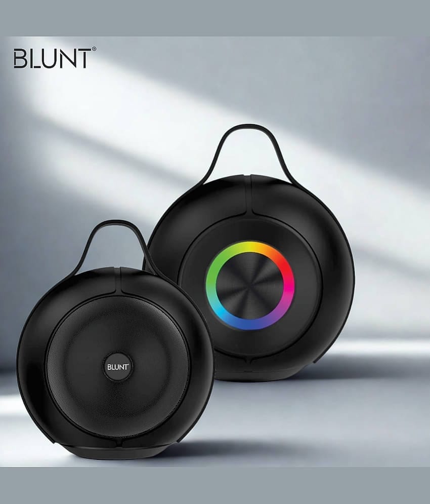 BLUNT SOUNDWAVE B5 15 W Bluetooth Speaker Bluetooth V 5.3 with SD card Slot,3D Bass Playback Time 12 hrs Black