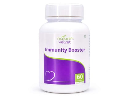 Natures Velvet Immunity Booster Tablets with Vitamin C, Vitamin D3 & Zinc for Immune System Support & Daily Wellness – 60 Tablets