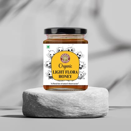 Organic Nation Light Flora Honey | Raw & Unprocessed | Natural Wildflower Honey | Rich in Antioxidants | No Added Sugar | 325g