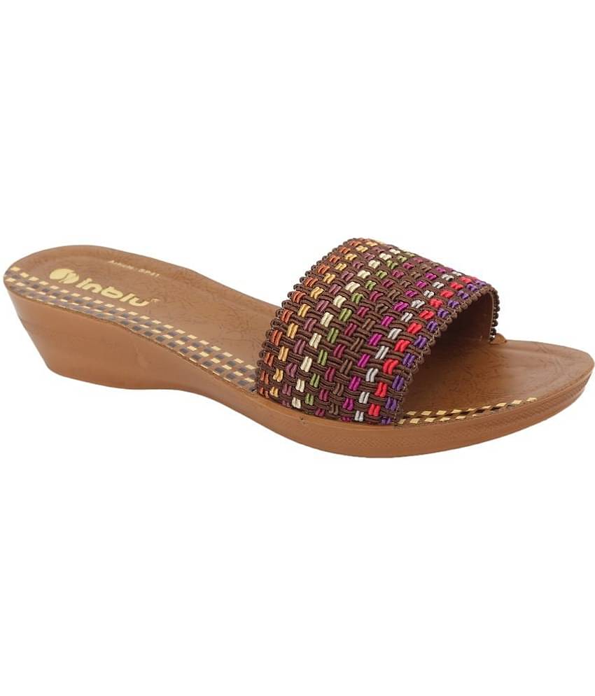 Inblu - Brown Women's Slip On Heels