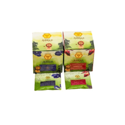 Jungle Sting Hibiscus and Butterfly Pea Combo Herbal Dive Tea| Handpicked Tea Leaves| 40gm Each - 80 gm