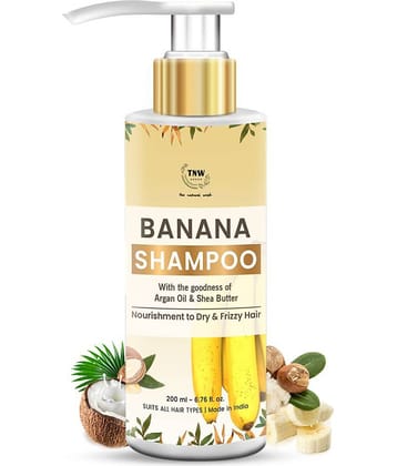 TNW - The Natural Wash Banana Shampoo, Anti,Frizz Shampoo For All Hair Types, 200Ml