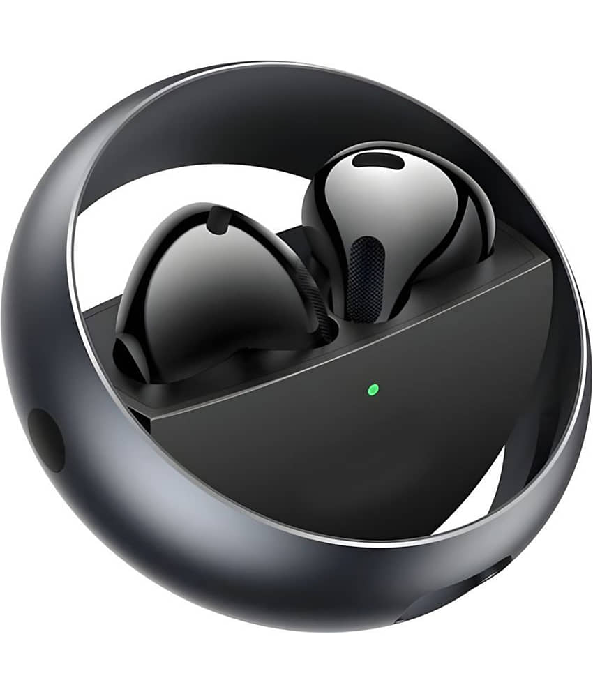 VERONIC Air Spin Bluetooth True Wireless (TWS) In Ear 30 Hours Playback Powerfull bass,Fast charging IPX4(Splash & Sweat Proof) Black