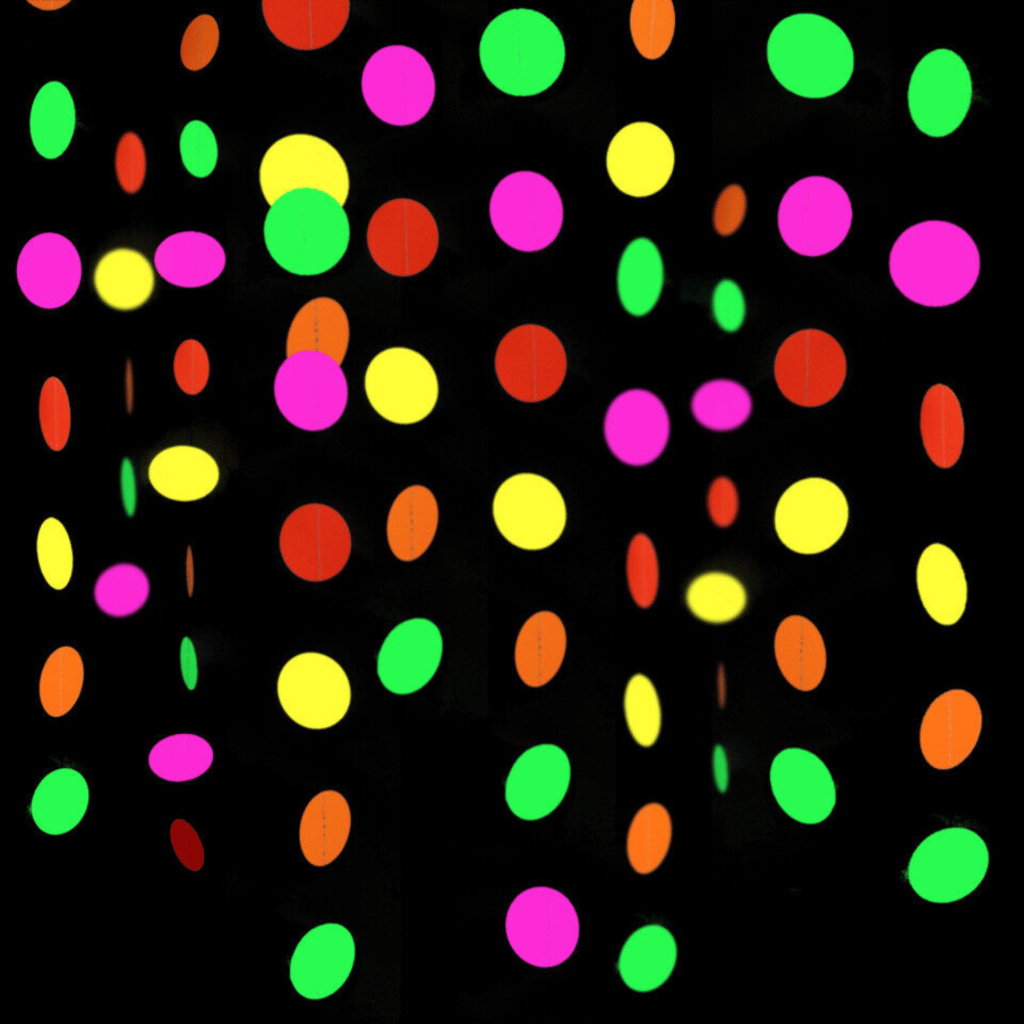 UV Glow Dot Garland - Glow In The Dark - Over 5 FT - Party and Festive Needs | Buy online on ZillyBuy