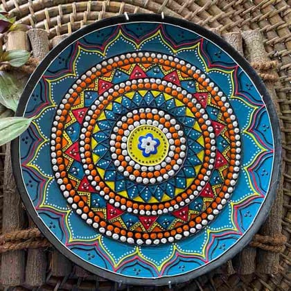 Earthenwallplates Artificial Wall Plates Blue And Orange