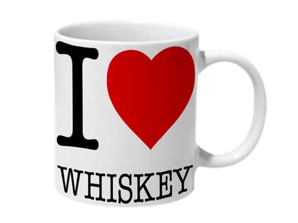 Multicolor I Love Whiskey Ceramic Mug