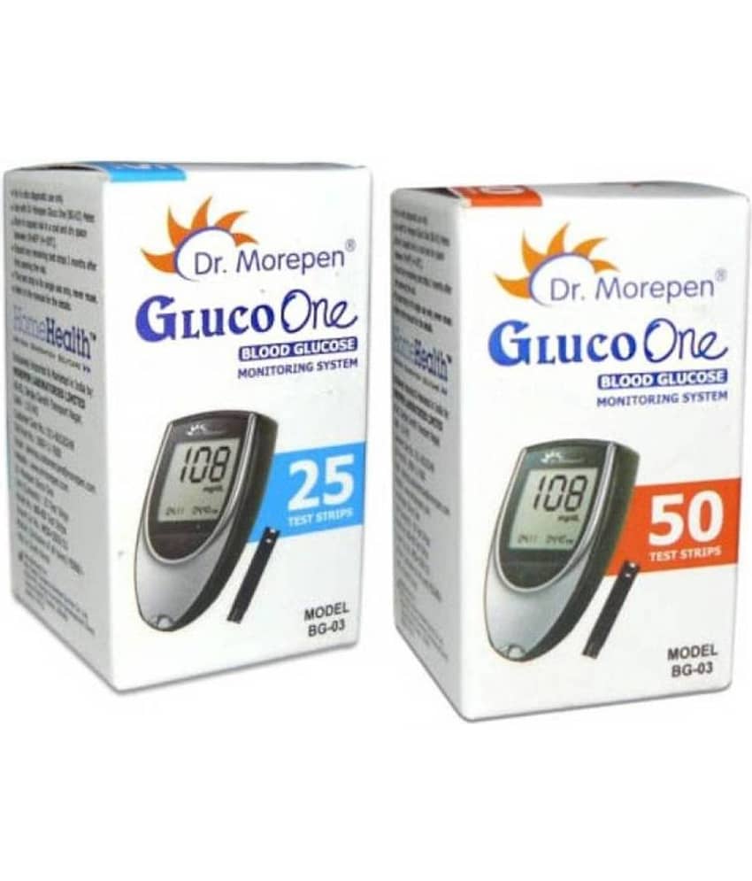 Dr Morepen 75 Test Strips (25*3) For Bg 03 Glucometer (Strips Only Pack)