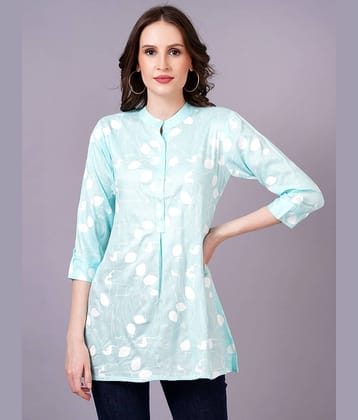 JC4U Women's Rayon Regular Top ( Blue )