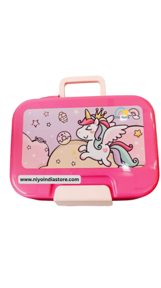 NIYO TOYS Double-Layer Lunch Box for School-Unicorn