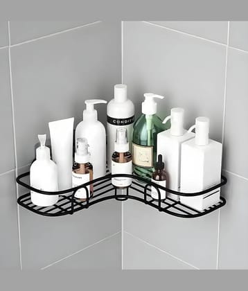 KRAMOX Multipurpose Bathroom/Kitchen Corner Storage Organizer Wall Mounted Rack Shelf Shower Caddy (No Drilling - Shelf Adhesive) Bathroom Accessories Storage Rack