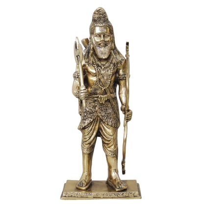 Brass Parshuram Ji God Idol – Traditional Hindu Brass Spiritual Decor, Height : 13.5 Inch (BSMAS1339 E)