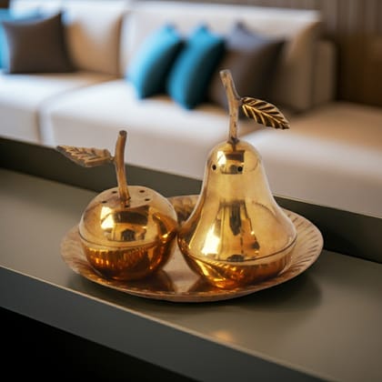 Brass Namak Dani And Mirch Dani Salt And Pepper Holder (ZMAS350)